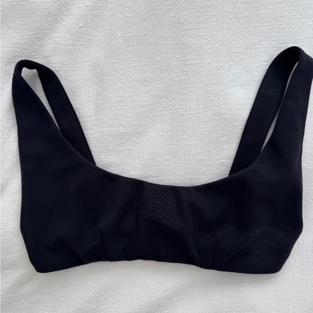 Loewe Black Bra-Style Crop Top